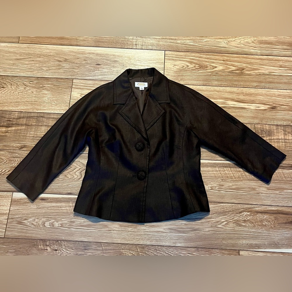 Talbots Chocolate Brown Tailored Two-Button Women's Blazer